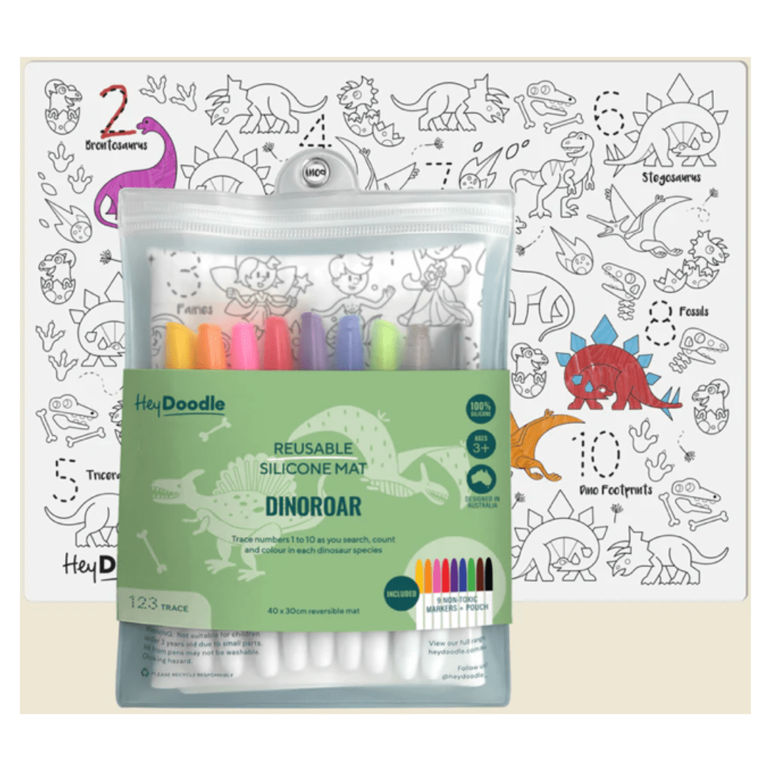 HeyDoodle 3 Plus DinoRoar Classic Colouring & Doodle Mat