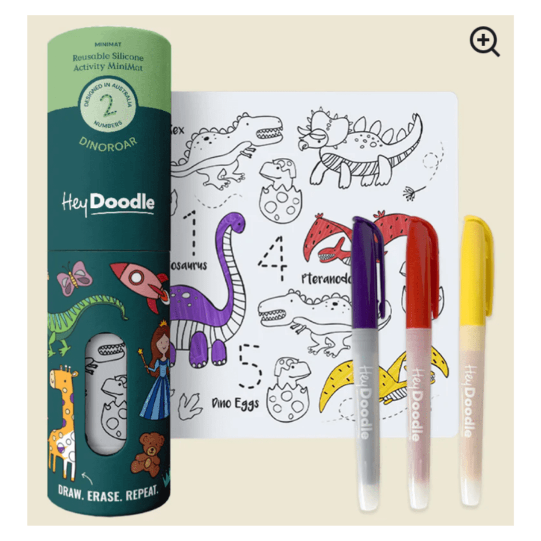 HeyDoodle 3 Plus DinoRoar Mini Colouring & Doodle Mat
