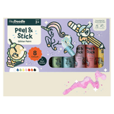 HeyDoodle 3 Plus Peel & Stick Glitter Paint - Easy Peel and Stickable Colours x 6
