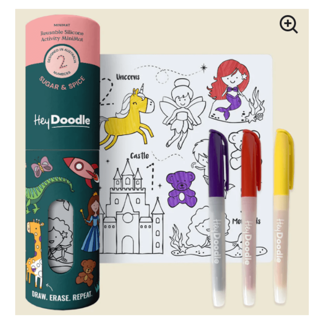 HeyDoodle 3 Plus Sugar & Spice Mini Colouring & Doodle Mat