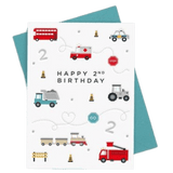 Heyyy Ltd 2 Plus Greeting Card - Age 2 Vehicles
