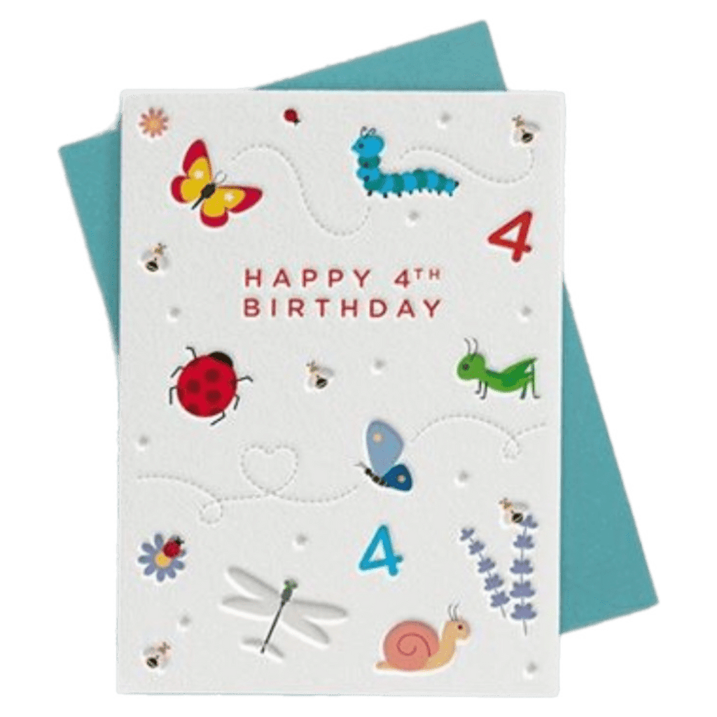 Heyyy Ltd 4 Plus Greeting Card - Age 4 Bugs