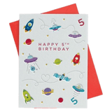 Heyyy Ltd 5 Plus Greeting Card - Age 5 Space