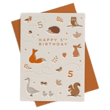 Heyyy Ltd 5 Plus Greeting Card - Age 5 Woodland Animals