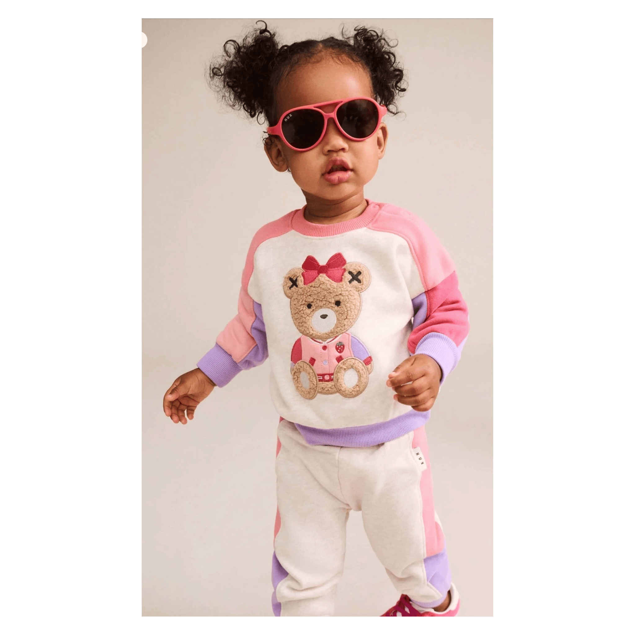 Huxbaby 0-3 Months to 5 Years Colour Block Sitting Huxette Sweatshirt - Multi
