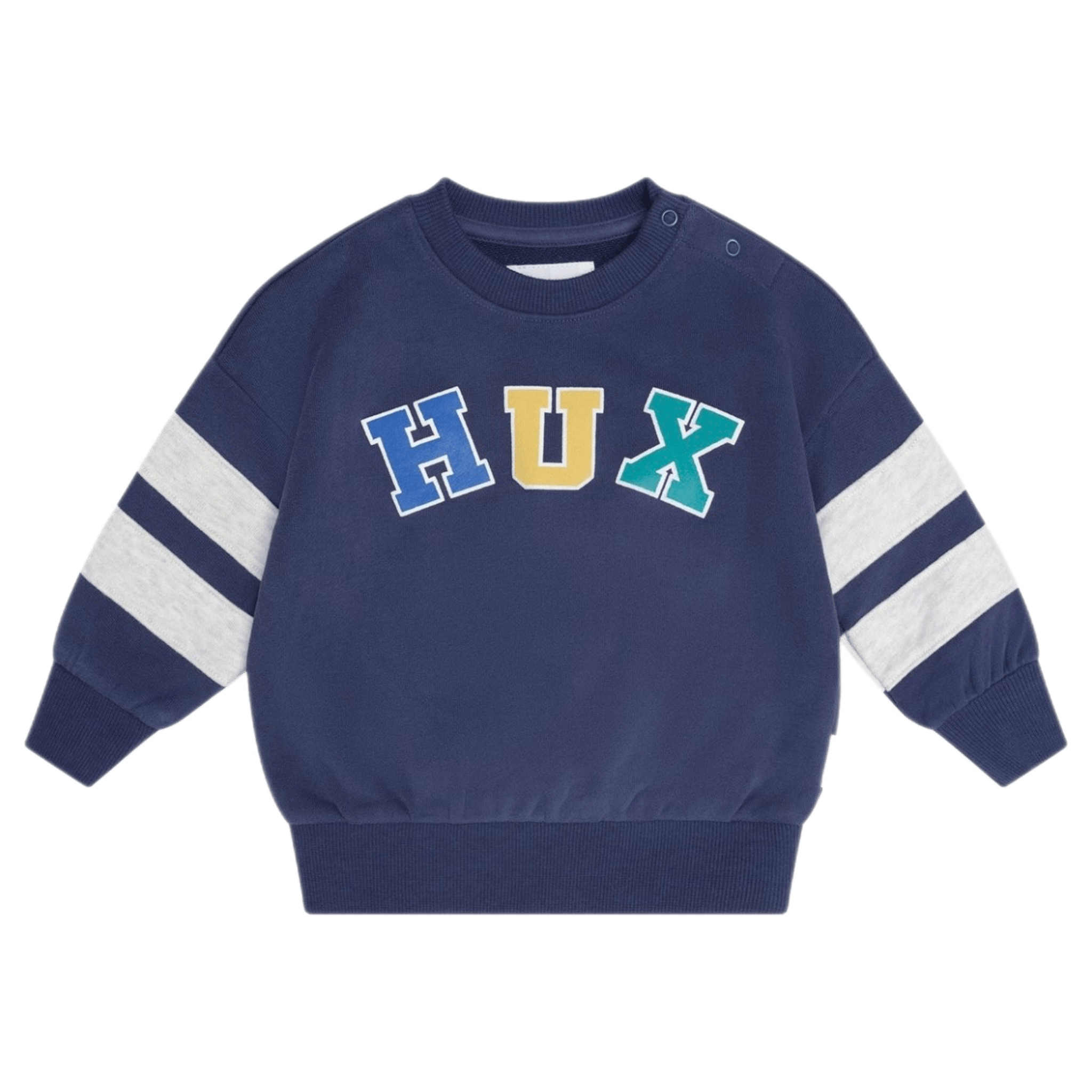 Huxbaby 0-3 Months to 5 Years Hux Flocked Spliced Sweatshirt - Navy