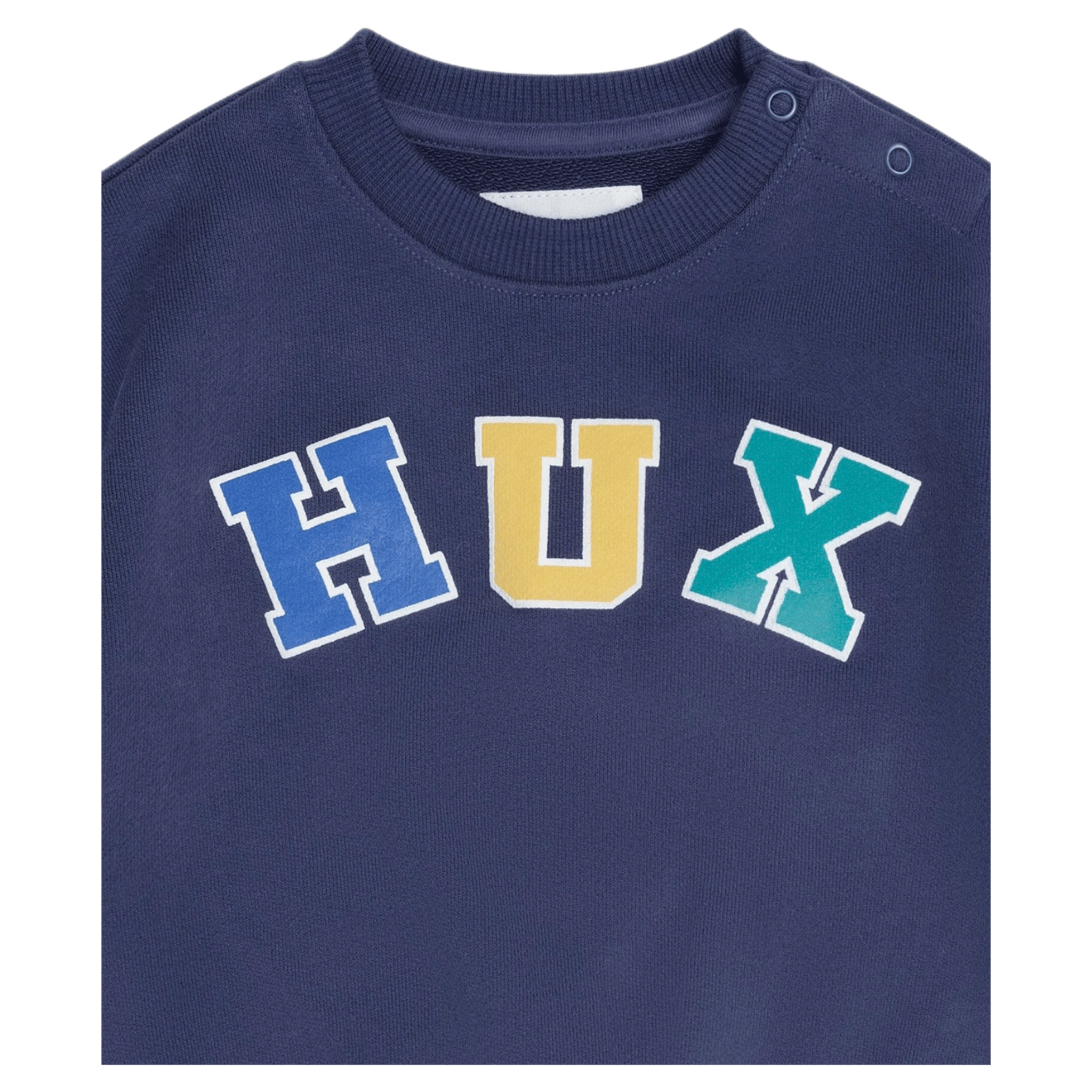 Huxbaby 0-3 Months to 5 Years Hux Flocked Spliced Sweatshirt - Navy
