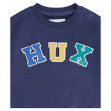 Huxbaby 0-3 Months to 5 Years Hux Flocked Spliced Sweatshirt - Navy