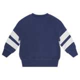 Huxbaby 0-3 Months to 5 Years Hux Flocked Spliced Sweatshirt - Navy