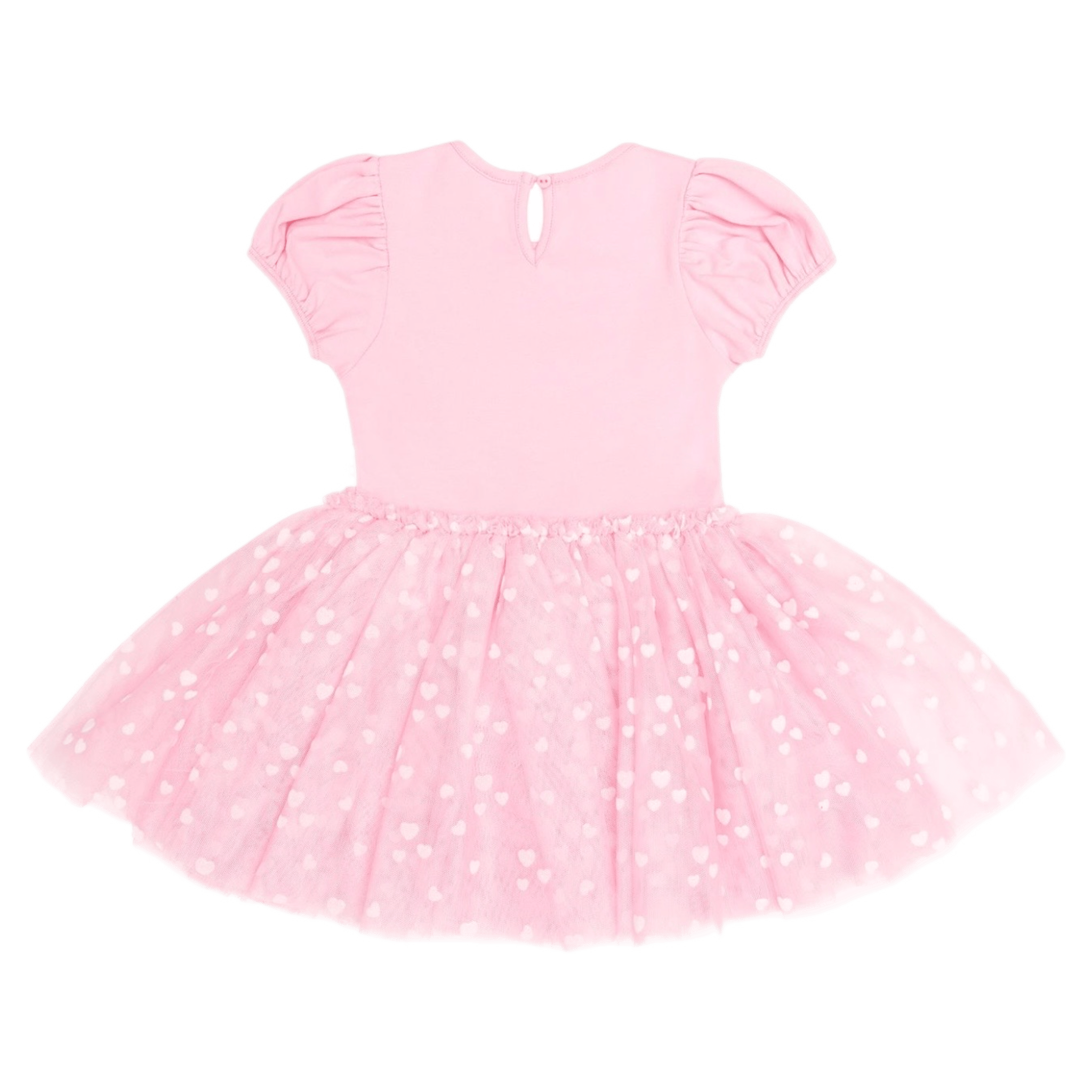 Huxbaby 1 Year to 5 Years Magical Unicorn Puff Slv Tulle Dress - Strawberry Crème