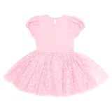 Huxbaby 1 Year to 5 Years Magical Unicorn Puff Slv Tulle Dress - Strawberry Crème