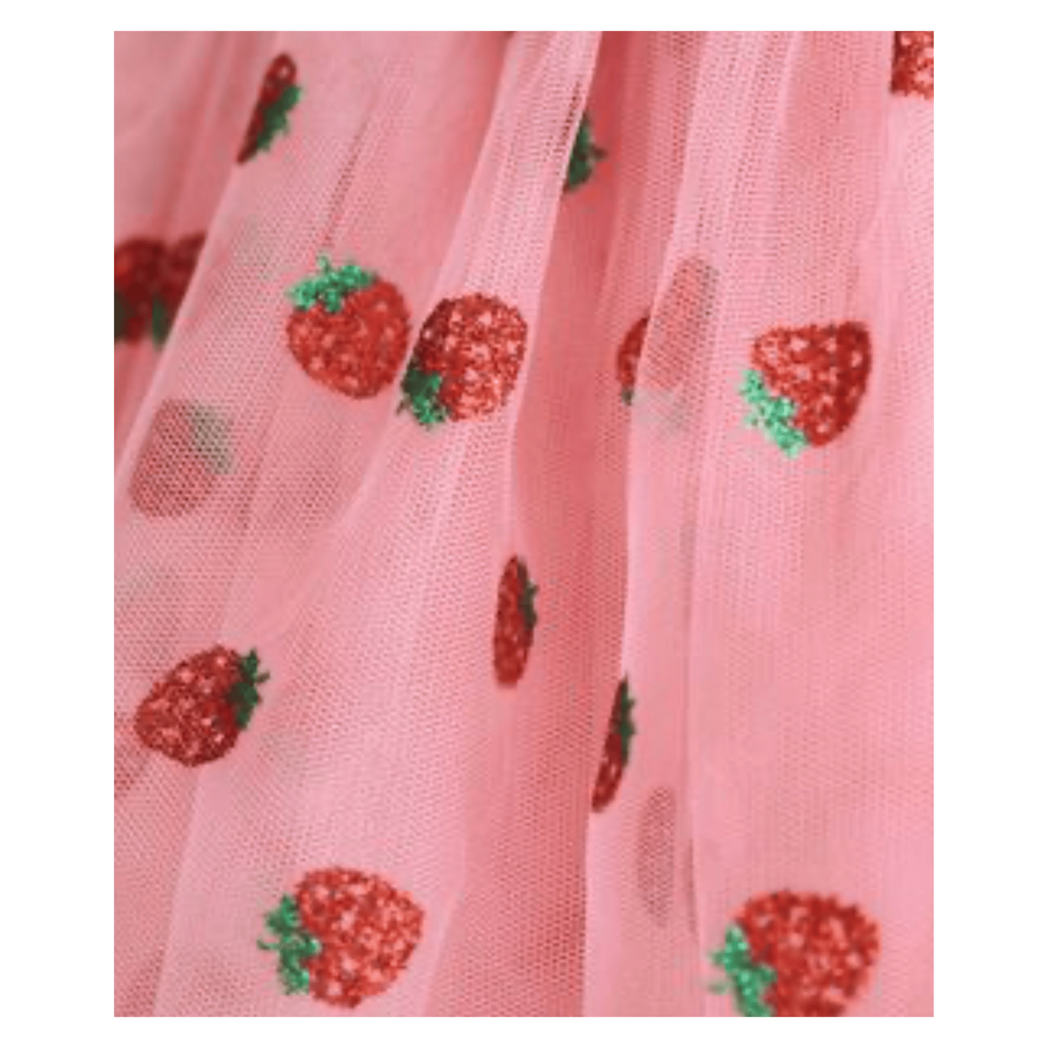 Huxbaby 1 Year to 5 Years Strawberry Emb S/SLV Tulle Dress - Strawberry Crème