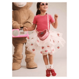 Huxbaby 2 Years to 5 Years Sequin Strawberry Tulle Skirt - Ecru