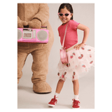 Huxbaby 2 Years to 5 Years Sequin Strawberry Tulle Skirt - Ecru