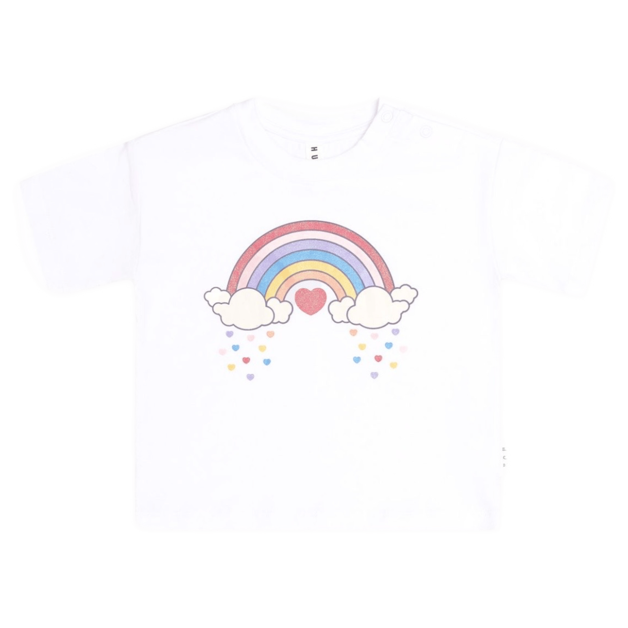 Huxbaby 3-6 Months to 5 Years 3-6M Magical Rainbow Slouchy Tee - White