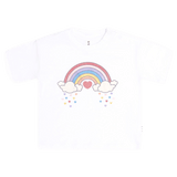 Huxbaby 3-6 Months to 5 Years 3-6M Magical Rainbow Slouchy Tee - White