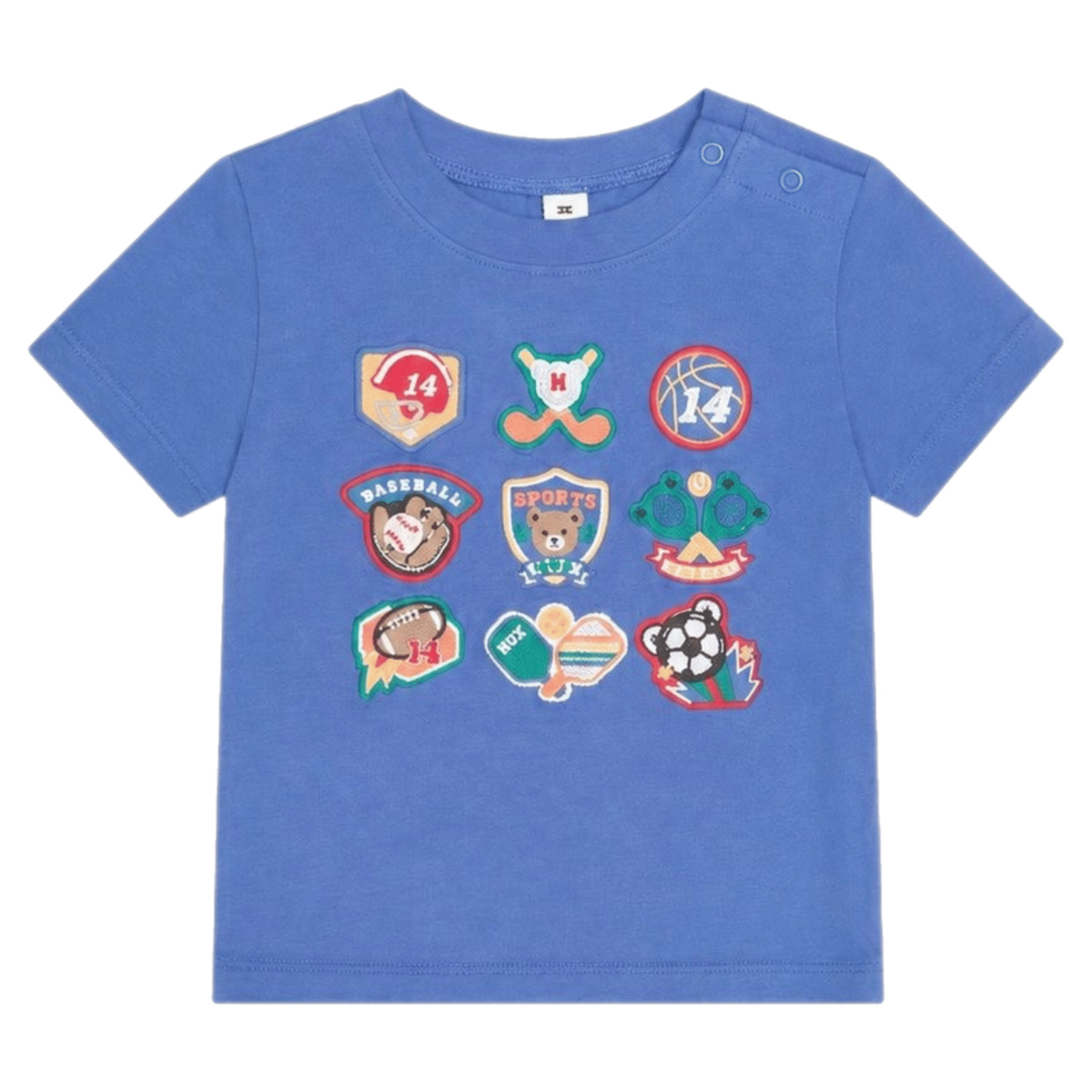 Huxbaby 3-6 Months to 5 Years 3-6M Vintage Sport Hux Embroidered Tee S/Slv - Cobalt