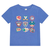 Huxbaby 3-6 Months to 5 Years 3-6M Vintage Sport Hux Embroidered Tee S/Slv - Cobalt