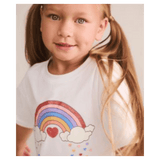 Huxbaby 3-6 Months to 5 Years Magical Rainbow Slouchy Tee - White