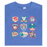 Huxbaby 3-6 Months to 5 Years Vintage Sport Hux Embroidered Tee S/Slv - Cobalt