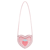 Huxbaby 3 Plus Strawberry Sequin Heart Bag - Strawberry Metallic