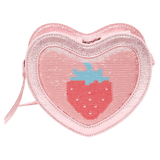 Huxbaby 3 Plus Strawberry Sequin Heart Bag - Strawberry Metallic