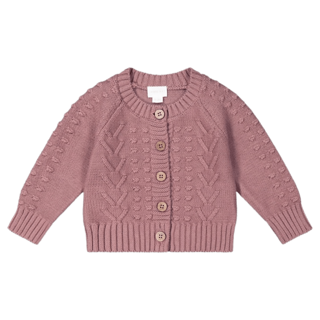Jamie Kay 0-3 Months to 5 Years Cable Cardigan - French Rose