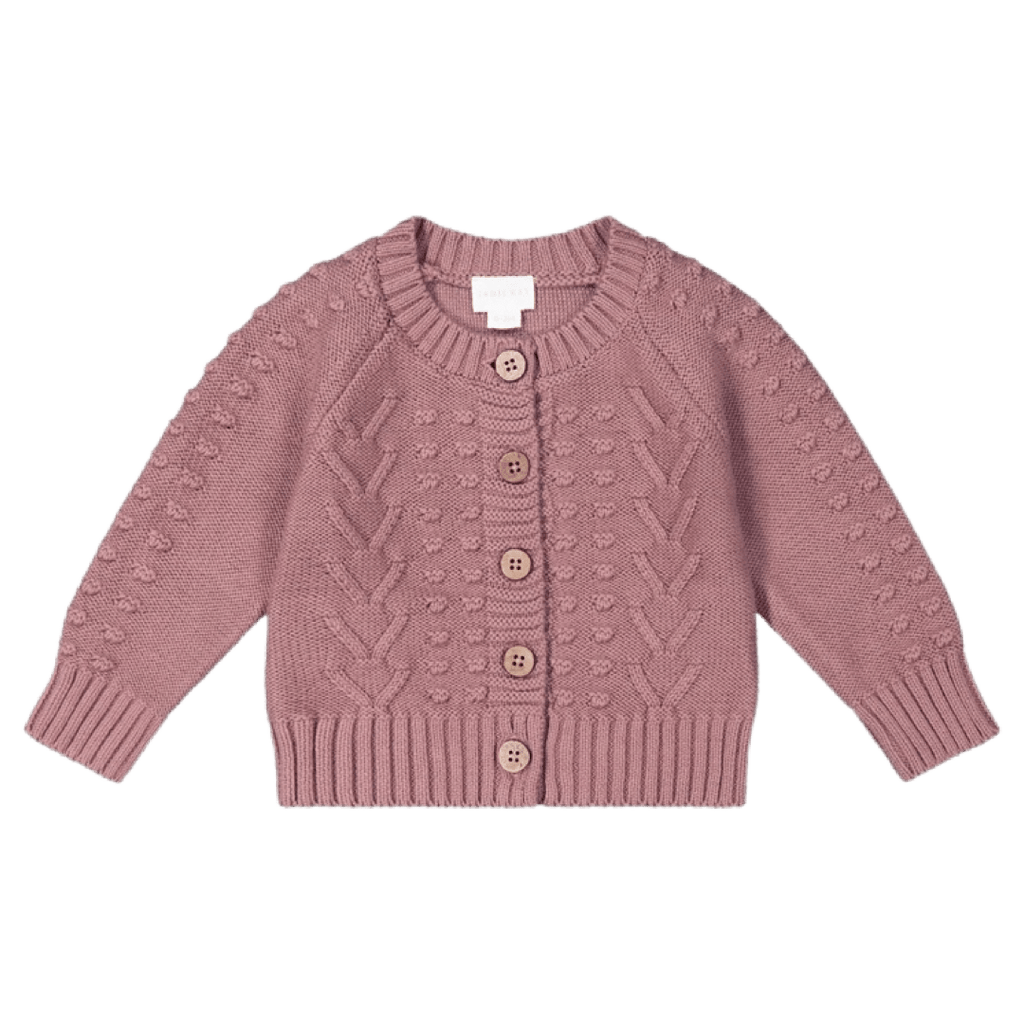 Jamie Kay 0-3 Months to 5 Years Cable Cardigan - French Rose