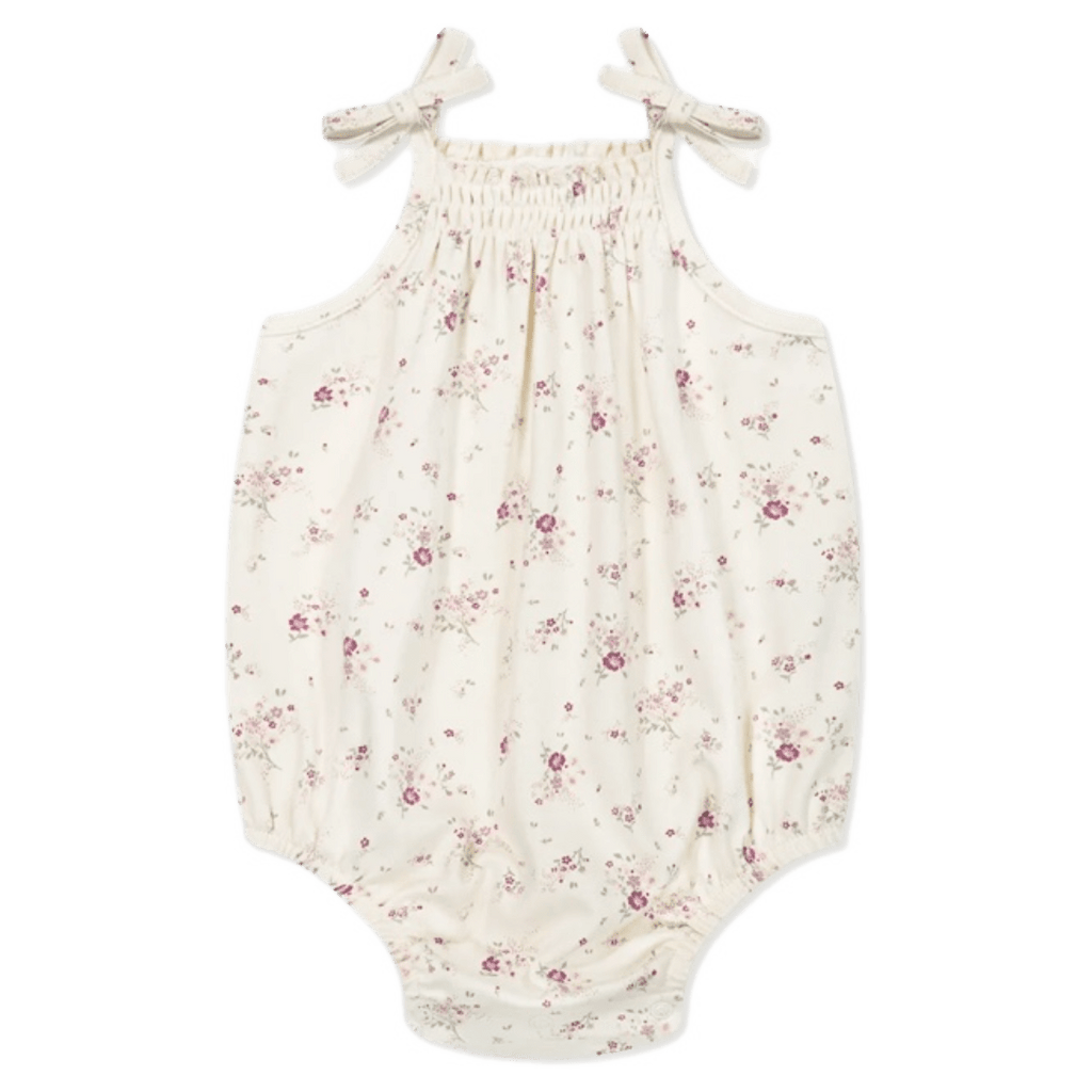 Jamie Kay 3-6 Months to 2 Years 3-6M Cassie Playsuit - Sweet William Floral Natural