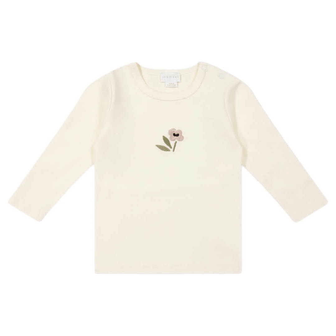 Jamie Kay 6-12 Months to 5 Years 6-12M Long Sleeve Top - Parchment Petite Goldie