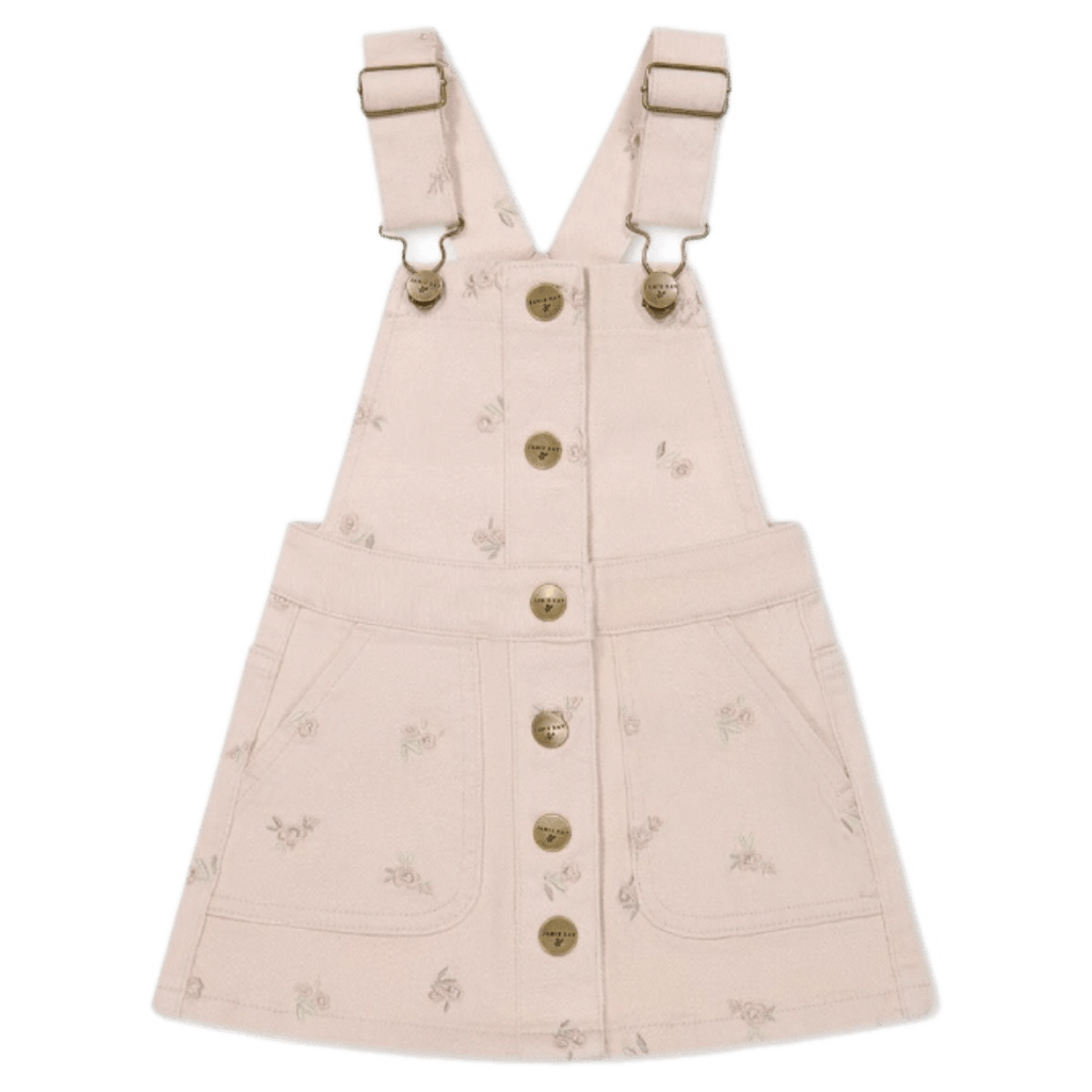 Jamie Kay 6-12 Months to 5 Years 6-12M Vintage Overall Dress - Goldie Embroidery