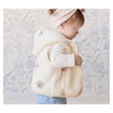 Jamie Kay 6-12 Months to 5 Years Kai Sherpa Vest - Fifi Spaced Egret