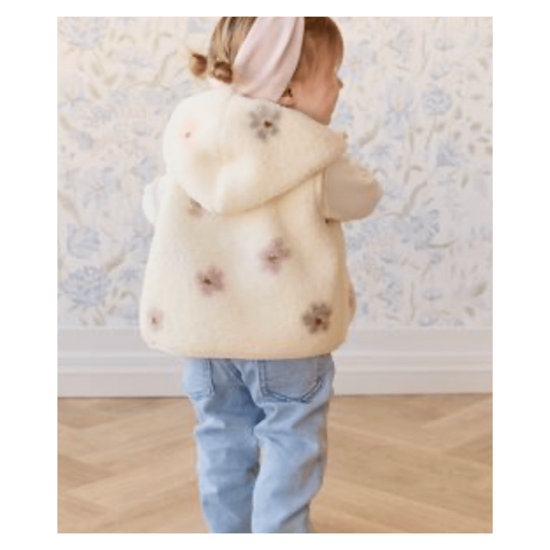 Jamie Kay 6-12 Months to 5 Years Kai Sherpa Vest - Fifi Spaced Egret
