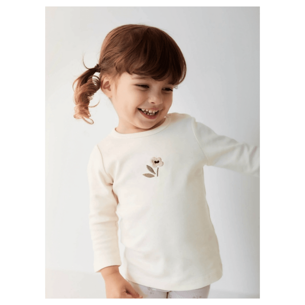 Jamie Kay 6-12 Months to 5 Years Long Sleeve Top - Parchment Petite Goldie