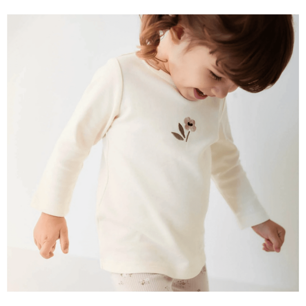 Jamie Kay 6-12 Months to 5 Years Long Sleeve Top - Parchment Petite Goldie