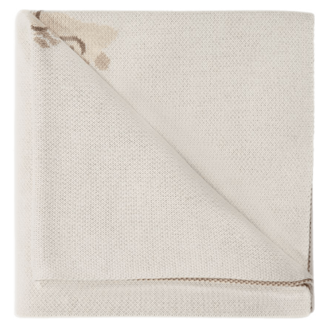 Jamie Kay One Size Sasha Puppy Knitted Blanket - Tofu