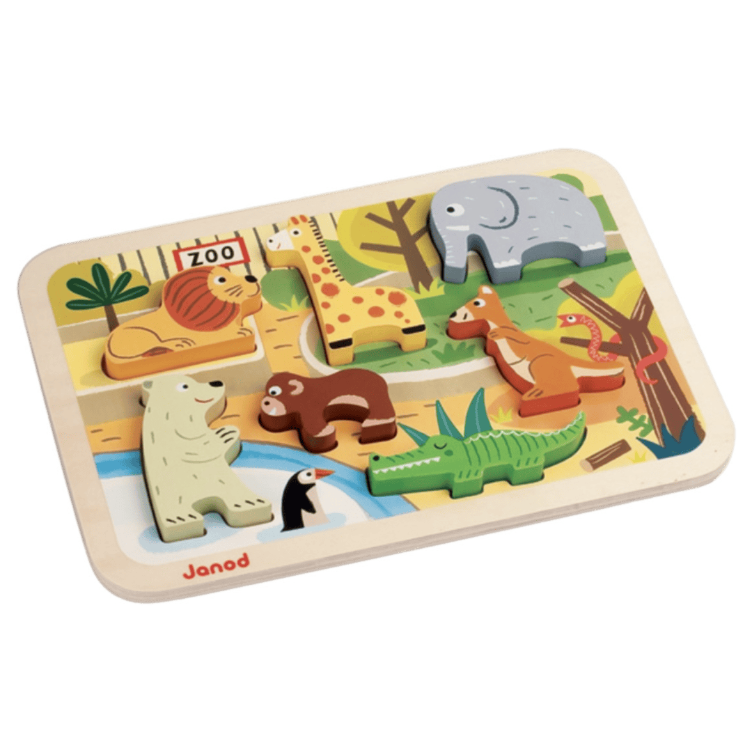 Janod 18 Months Plus Chunky Puzzle - Zoo