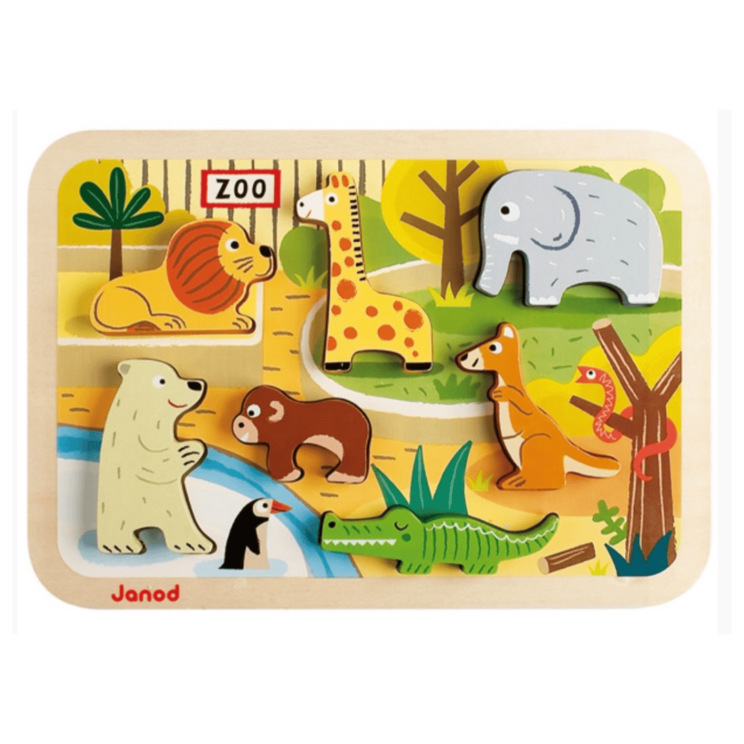 Janod 18 Months Plus Chunky Puzzle - Zoo