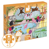 Janod 2 Plus 20 Pc Tactile Puzzle - Zoo