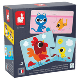 Janod 2 Plus Parent & Baby Animal Puzzle