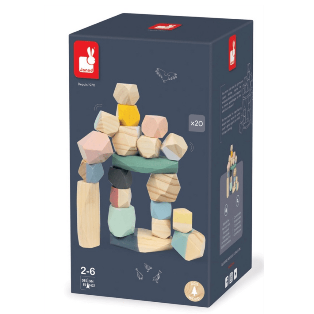 Janod 2 Plus Sweet Cocoon Stacking Stones