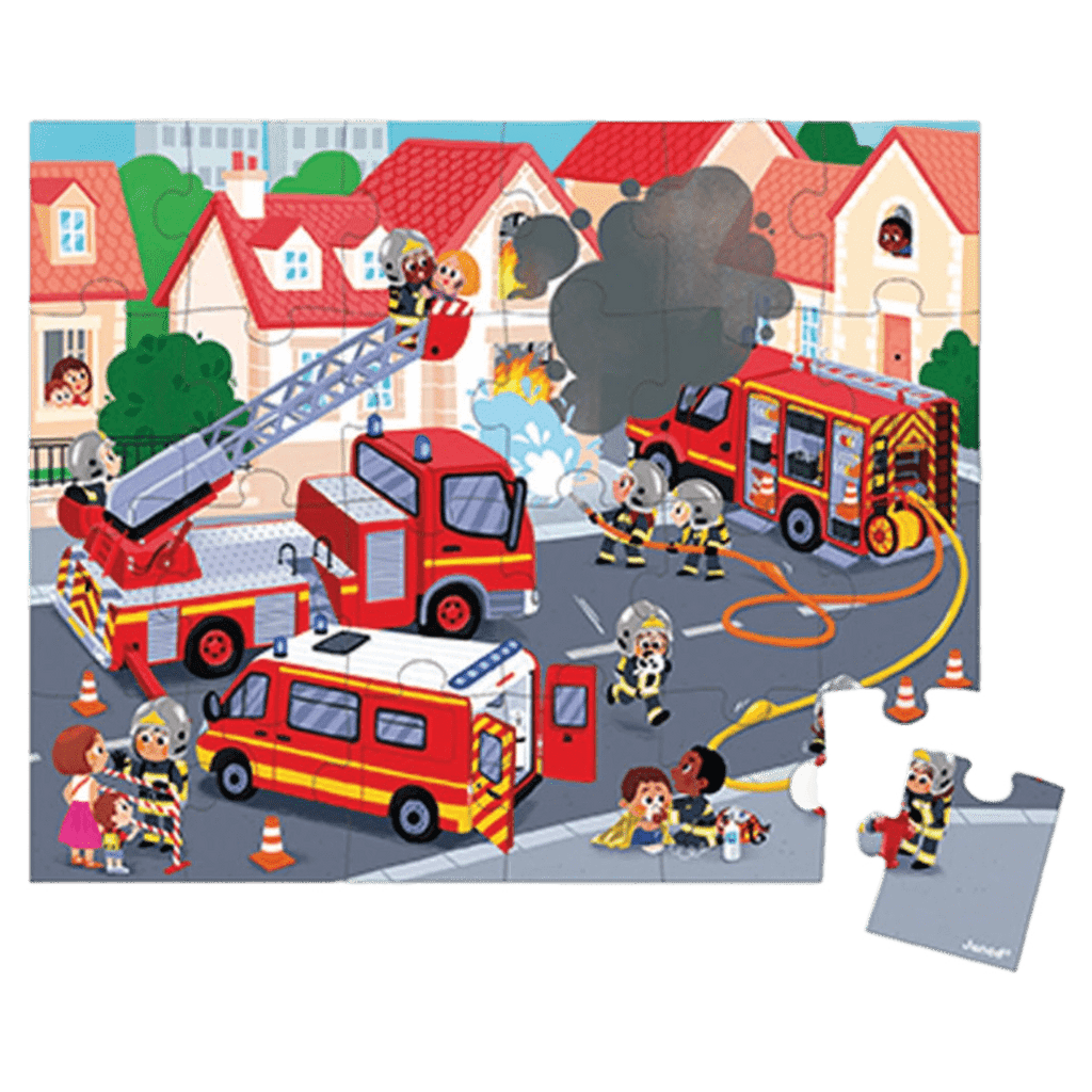 Janod 3 Plus 24 Pc Puzzle - Firemen