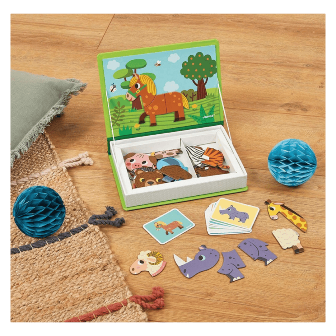 Janod 3 Plus Magnetic Book - Animals