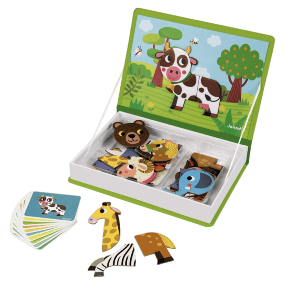 Janod 3 Plus Magnetic Book - Animals