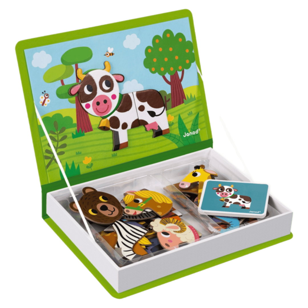 Janod 3 Plus Magnetic Book - Animals