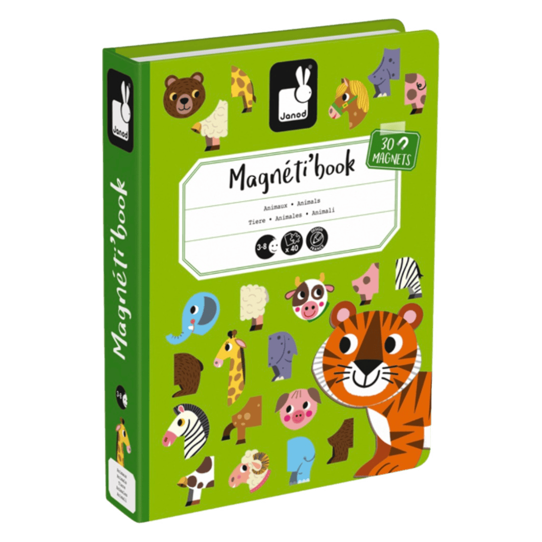 Janod 3 Plus Magnetic Book - Animals