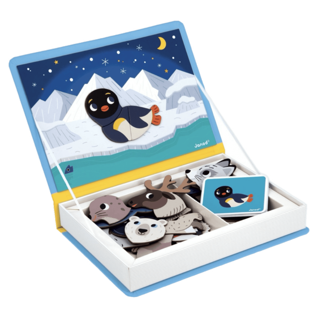 Janod 3 Plus Magnetic Book - Polar Animals