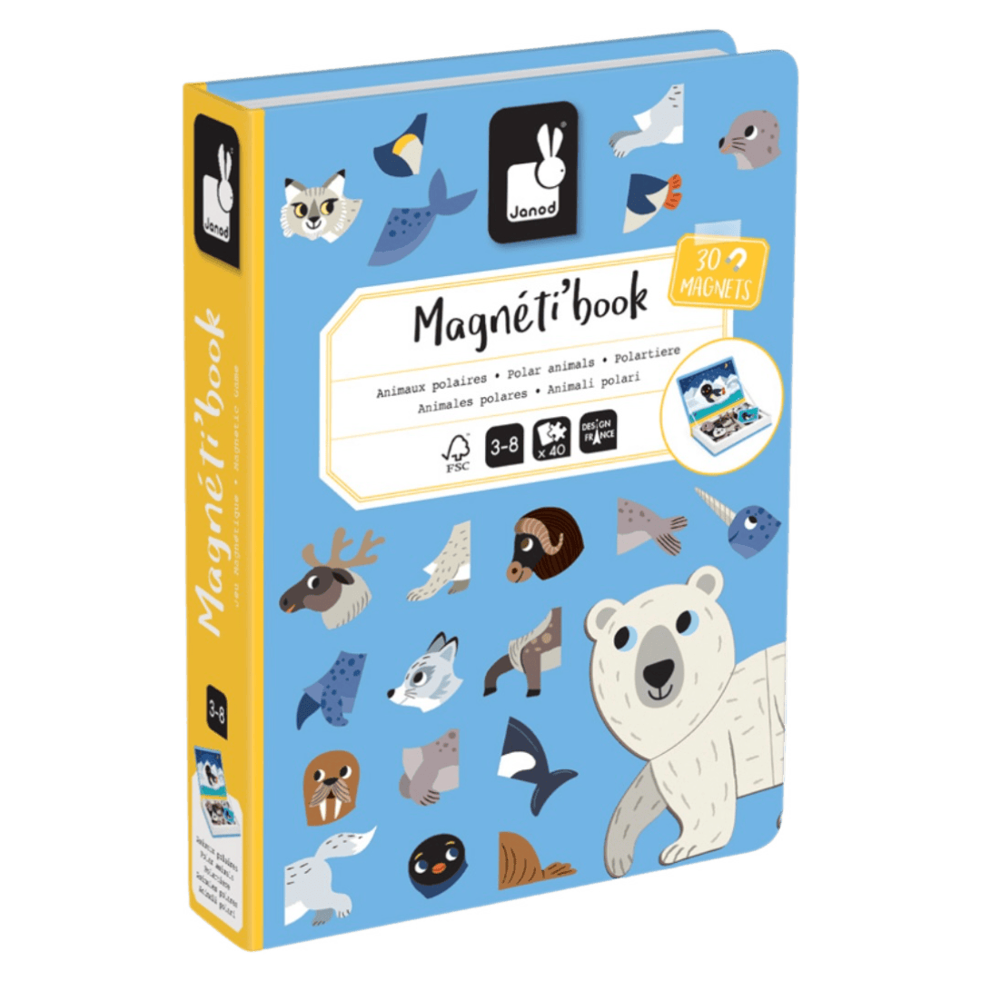 Janod 3 Plus Magnetic Book - Polar Animals