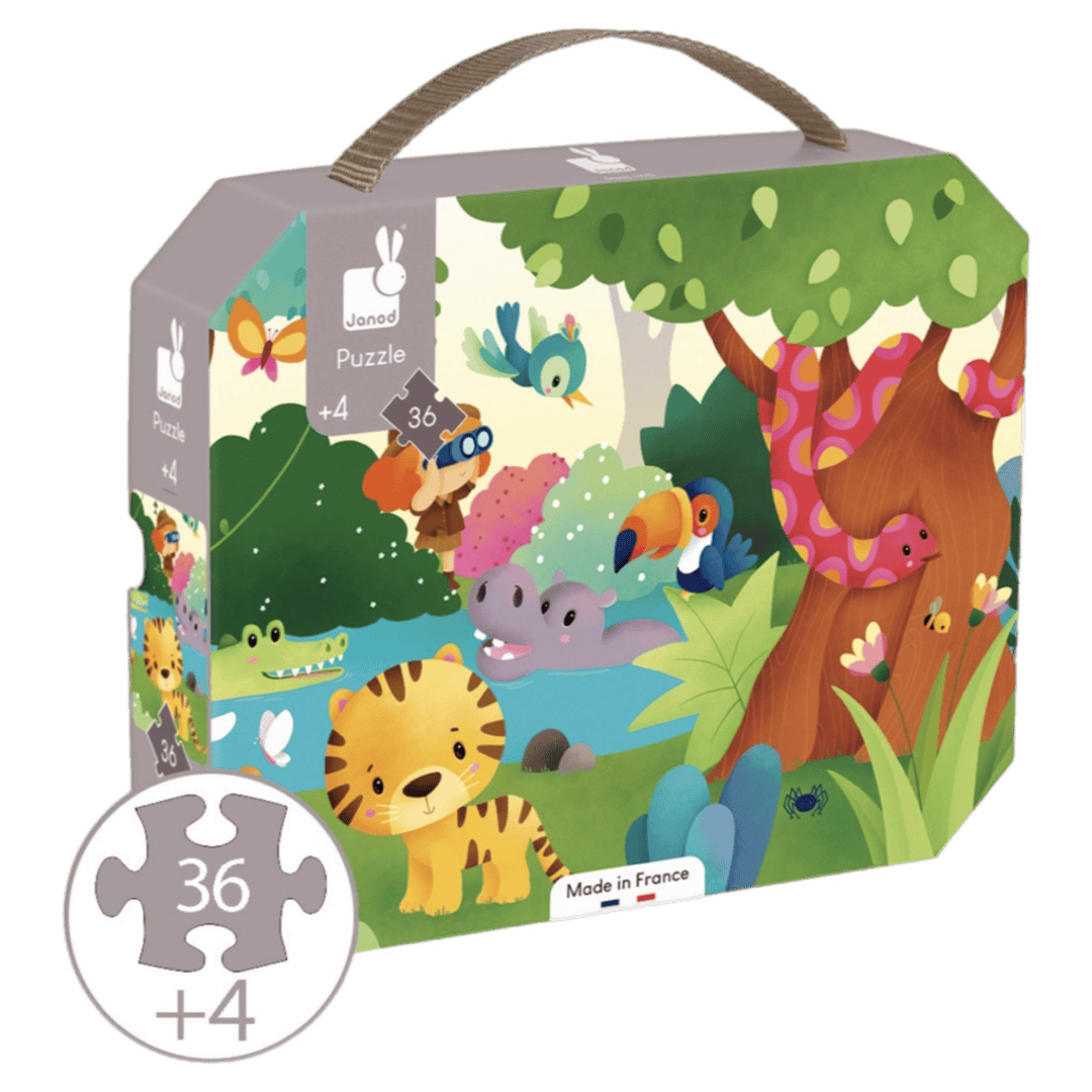Janod 4 Plus 36 Pc Puzzle - Wild Animals