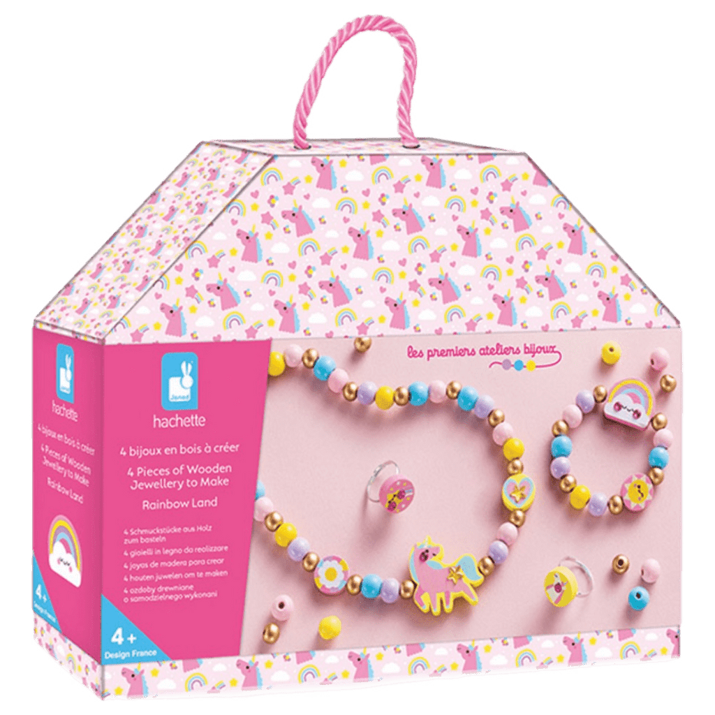 Janod 4 Plus Rainbow Wooden Jewellery Kit